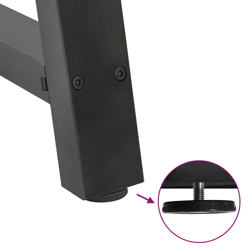 vidaXL 2 db antracitszürke A-alakú acél dohányzóasztal láb 60 x (30-31) cm
