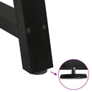 vidaXL 2 db fekete, A-alakú acél dohányzóasztal láb 70 x (30-31) cm