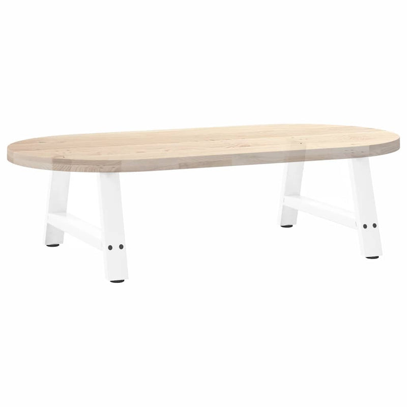 vidaXL 2 db A-alakú fehér dohányzóasztal láb 70 x (30-31) cm acél