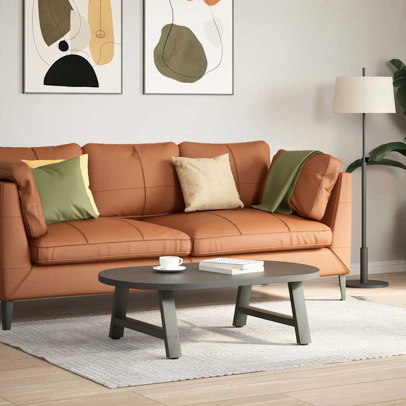 vidaXL 2 db antracitszürke A-alakú acél dohányzóasztal láb 70x(30-31) cm