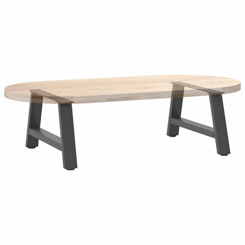 vidaXL 2 db antracitszürke A-alakú acél dohányzóasztal láb 70x(30-31) cm
