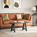 vidaXL 2 db fekete, A-alakú acél dohányzóasztal láb 38 x (42-43) cm