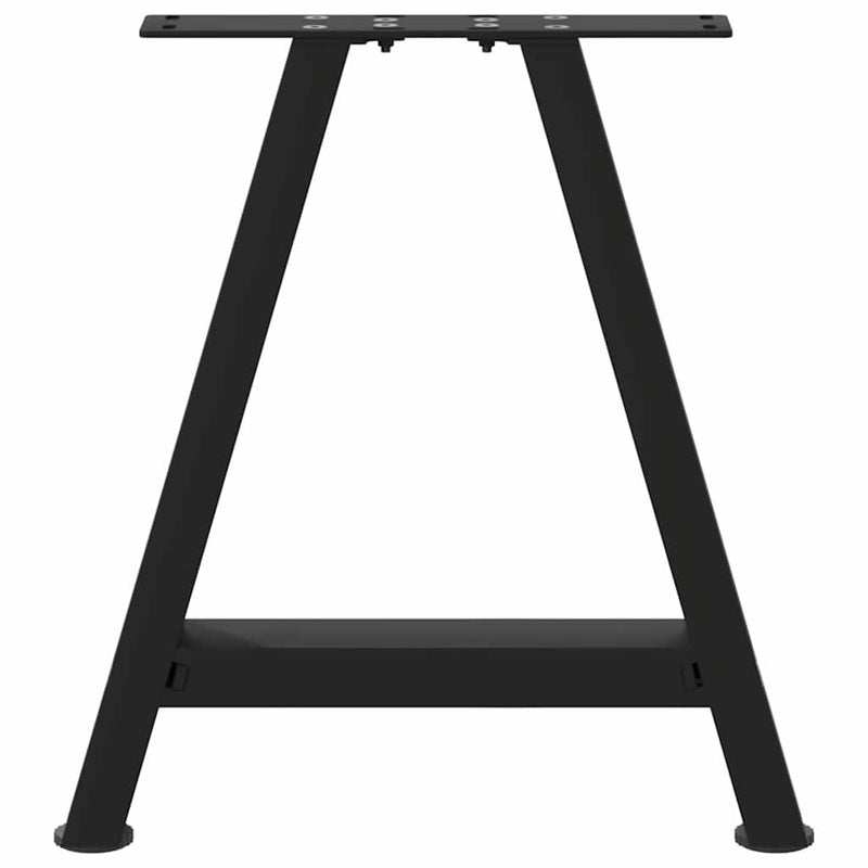 vidaXL 2 db fekete, A-alakú acél dohányzóasztal láb 38 x (42-43) cm