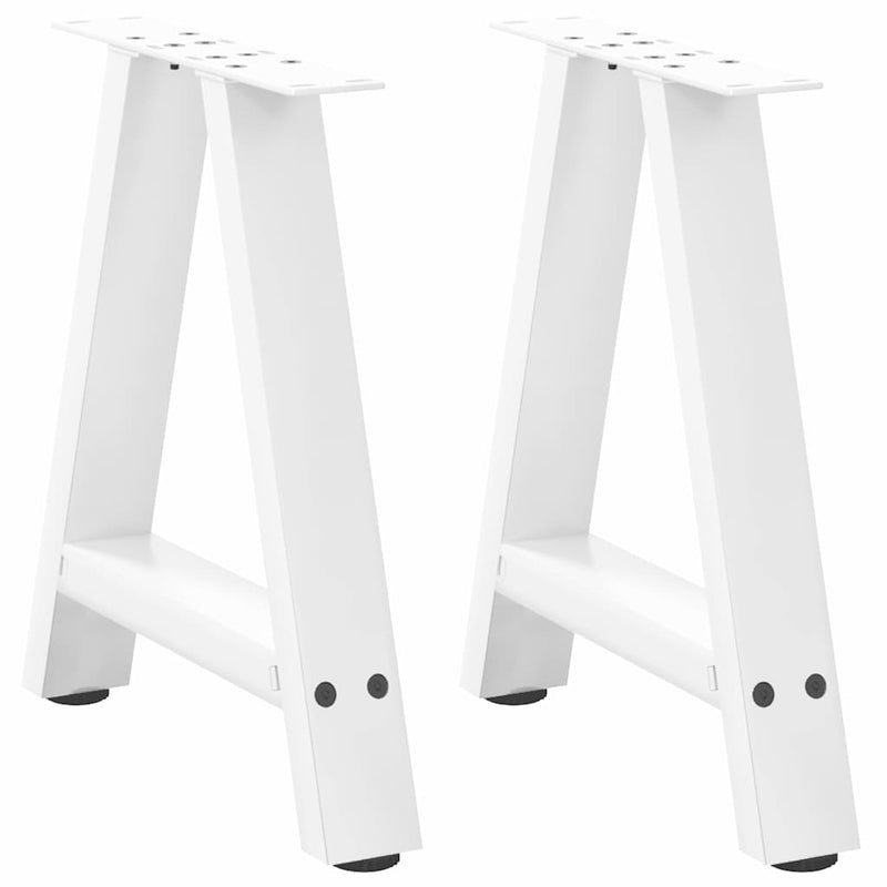 vidaXL 2 db A-alakú dohányzóasztal láb fehér 38x(42-43) cm acél dohányzóasztal láb