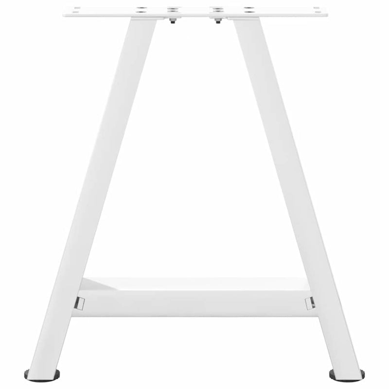 vidaXL 2 db A-alakú dohányzóasztal láb fehér 38x(42-43) cm acél dohányzóasztal láb