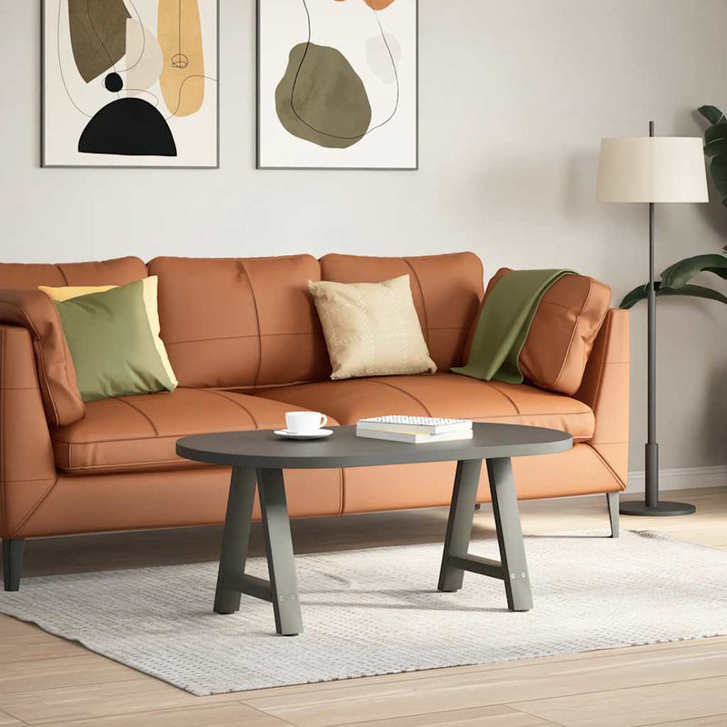 vidaXL 2 db antracitszürke A-alakú acél dohányzóasztal láb 38x(42-43) cm