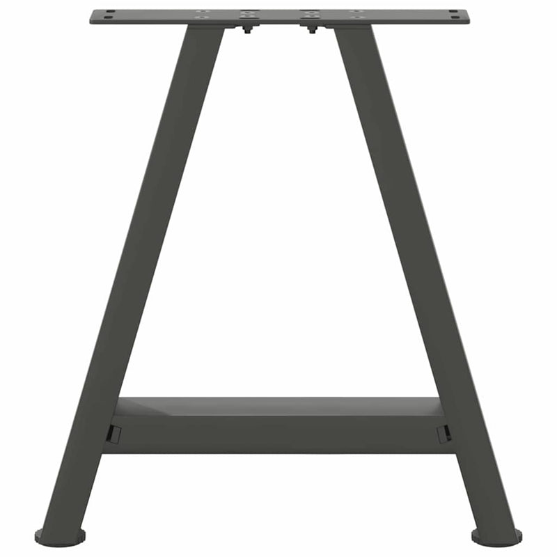 vidaXL 2 db antracitszürke A-alakú acél dohányzóasztal láb 38x(42-43) cm