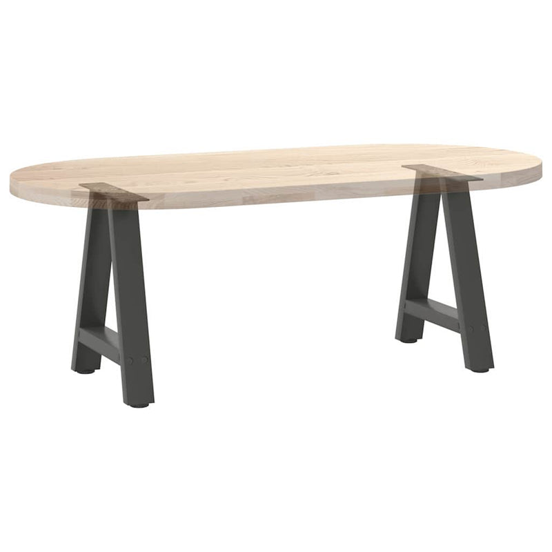 vidaXL 2 db antracitszürke A-alakú acél dohányzóasztal láb 38x(42-43) cm