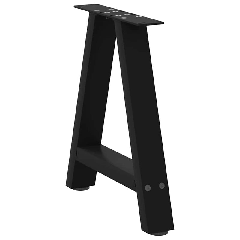 vidaXL 2 db fekete, A-alakú acél dohányzóasztal láb 50 x (42-43) cm