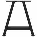 vidaXL 2 db fekete, A-alakú acél dohányzóasztal láb 50 x (42-43) cm