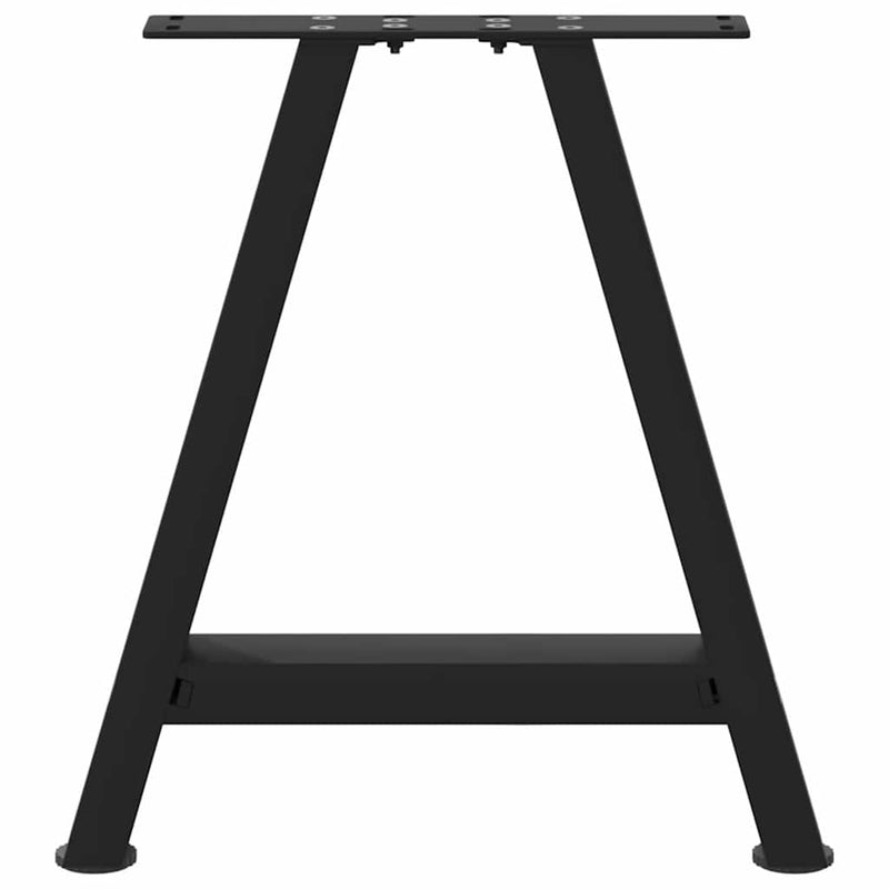 vidaXL 2 db fekete, A-alakú acél dohányzóasztal láb 50 x (42-43) cm