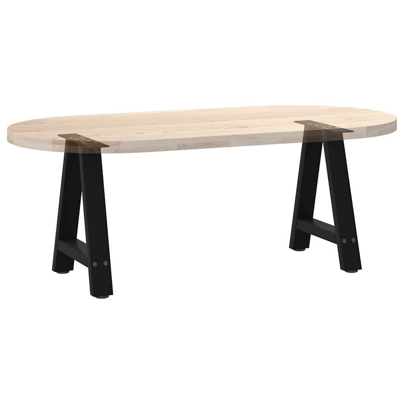 vidaXL 2 db fekete, A-alakú acél dohányzóasztal láb 50 x (42-43) cm