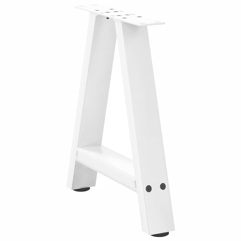 vidaXL 2 db A-alakú fehér dohányzóasztal láb 50 x (42-43) cm acél