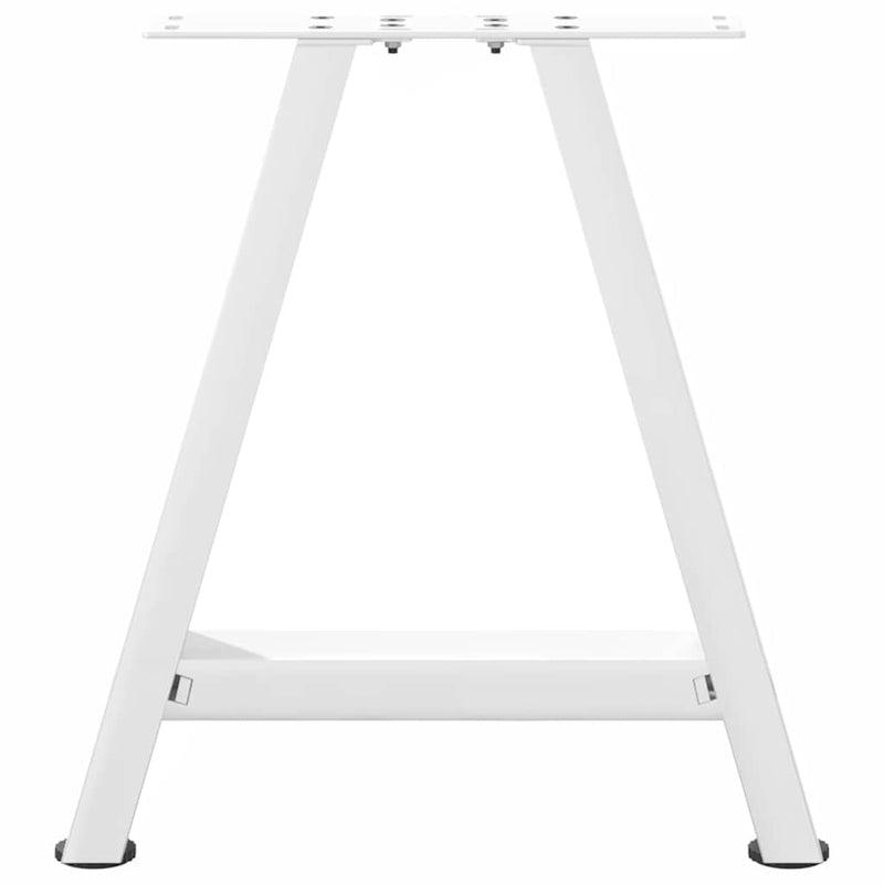 vidaXL 2 db A-alakú fehér dohányzóasztal láb 50 x (42-43) cm acél