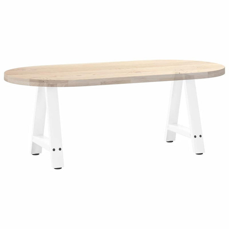 vidaXL 2 db A-alakú fehér dohányzóasztal láb 50 x (42-43) cm acél