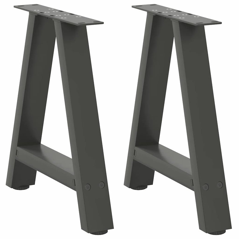 vidaXL 2 db antracitszürke A-alakú acél dohányzóasztal láb 50x(42-43) cm