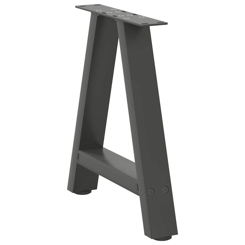 vidaXL 2 db antracitszürke A-alakú acél dohányzóasztal láb 50x(42-43) cm