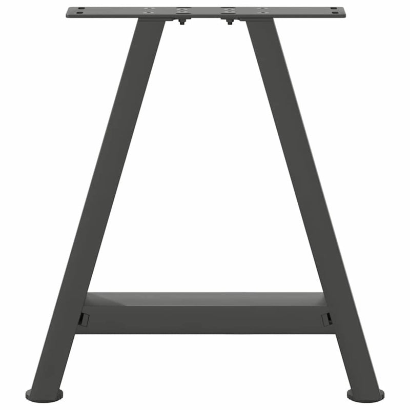 vidaXL 2 db antracitszürke A-alakú acél dohányzóasztal láb 50x(42-43) cm