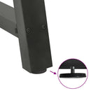 vidaXL 2 db antracitszürke A-alakú acél dohányzóasztal láb 50x(42-43) cm