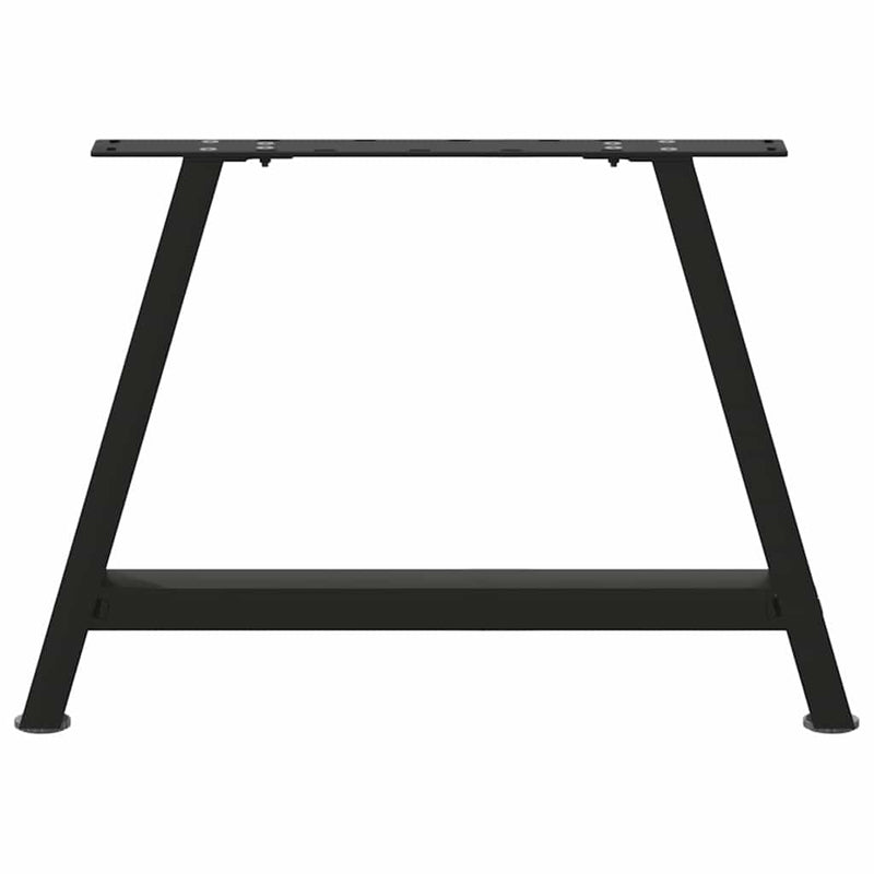 vidaXL 2 db A-alakú dohányzóasztal láb fekete 60 x (42-43) cm acél dohányzóasztal láb