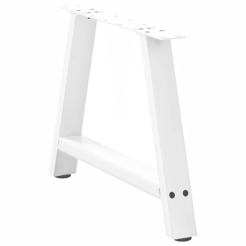 vidaXL 2 db A-alakú dohányzóasztal láb fehér 60 x (42-43) cm acél dohányzóasztal láb