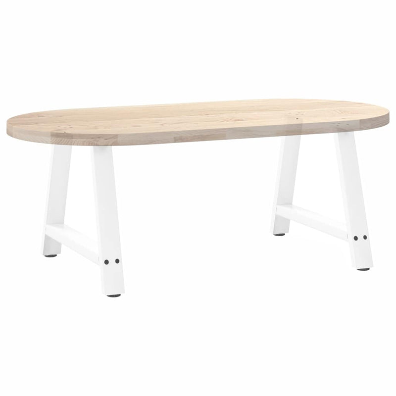 vidaXL 2 db A-alakú dohányzóasztal láb fehér 60 x (42-43) cm acél dohányzóasztal láb