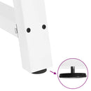 vidaXL 2 db A-alakú dohányzóasztal láb fehér 60 x (42-43) cm acél dohányzóasztal láb