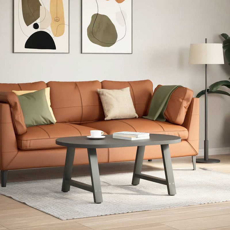vidaXL 2 db antracitszürke A-alakú acél dohányzóasztal láb 60 x (42-43) cm