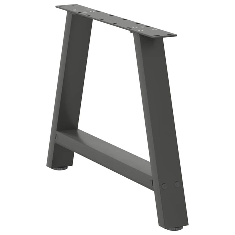 vidaXL 2 db antracitszürke A-alakú acél dohányzóasztal láb 60 x (42-43) cm