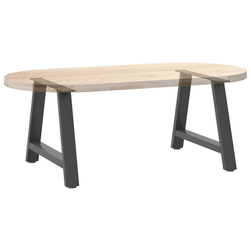 vidaXL 2 db antracitszürke A-alakú acél dohányzóasztal láb 60 x (42-43) cm