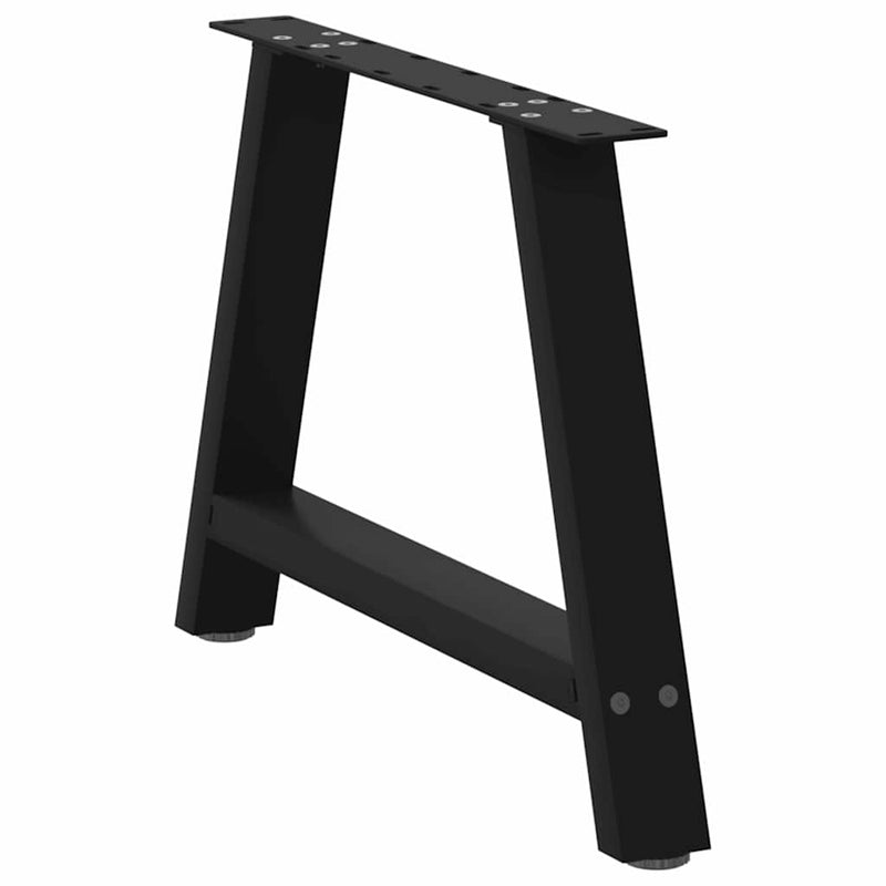 vidaXL 2 db A-alakú fekete dohányzóasztal láb 70 x (42-43) cm acél