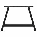 vidaXL 2 db A-alakú fekete dohányzóasztal láb 70 x (42-43) cm acél