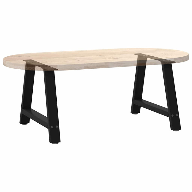 vidaXL 2 db A-alakú fekete dohányzóasztal láb 70 x (42-43) cm acél