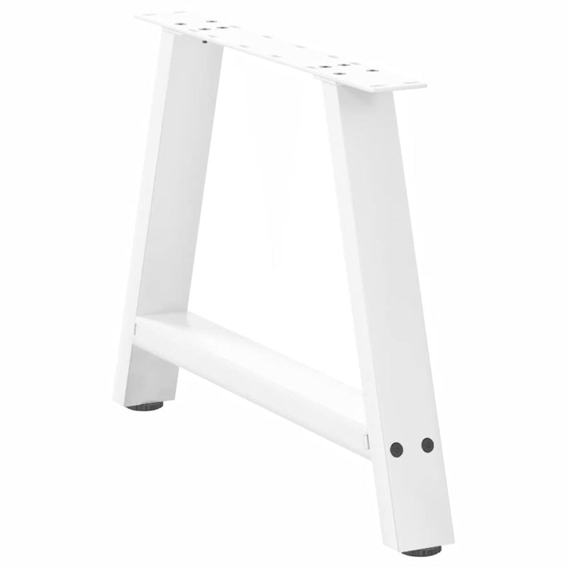 vidaXL 2 db A-alakú dohányzóasztal láb fehér 70 x (42-43) cm acél dohányzóasztal láb