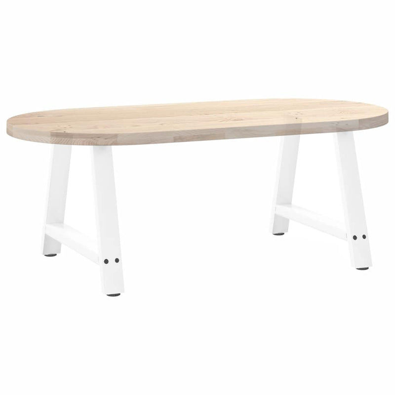 vidaXL 2 db A-alakú dohányzóasztal láb fehér 70 x (42-43) cm acél dohányzóasztal láb