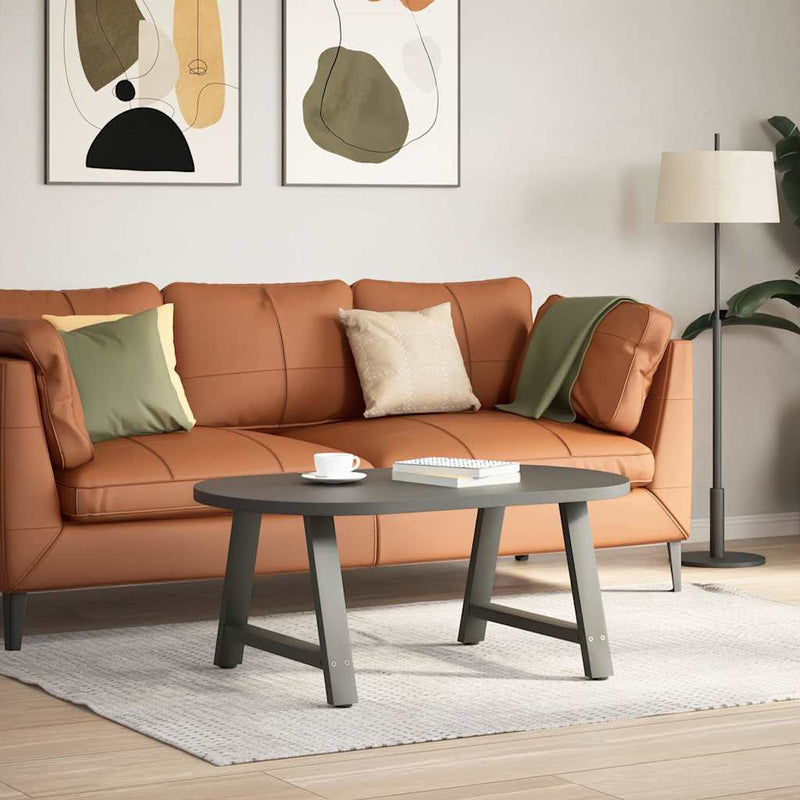 vidaXL 2 db antracitszürke A-alakú acél dohányzóasztal láb 70 x (42-43) cm