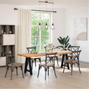 vidaXL 2 db fekete A-alakú acél étkezőasztal láb 50 x (72-73) cm