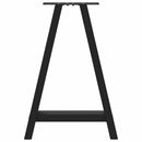 vidaXL 2 db fekete A-alakú acél étkezőasztal láb 50 x (72-73) cm
