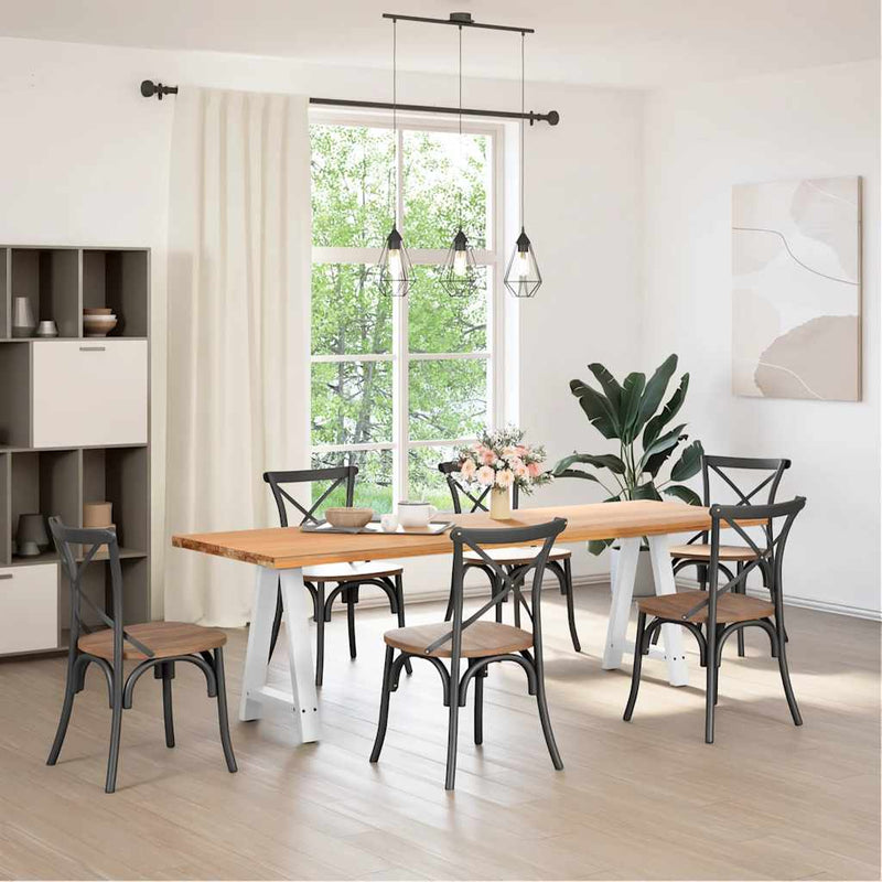 vidaXL 2 db fehér A-alakú étkezőasztal láb 50 x (72-73) cm acél étkezőasztal láb