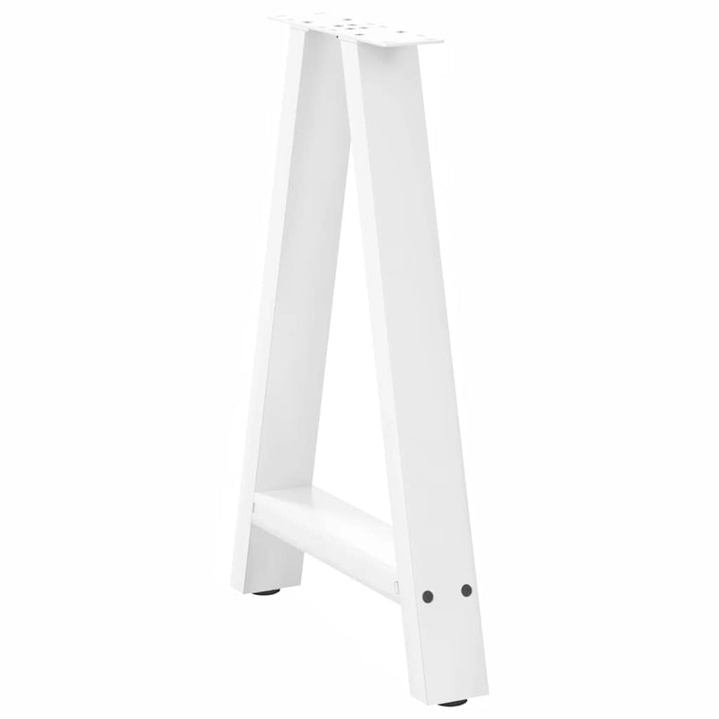 vidaXL 2 db fehér A-alakú étkezőasztal láb 50 x (72-73) cm acél étkezőasztal láb