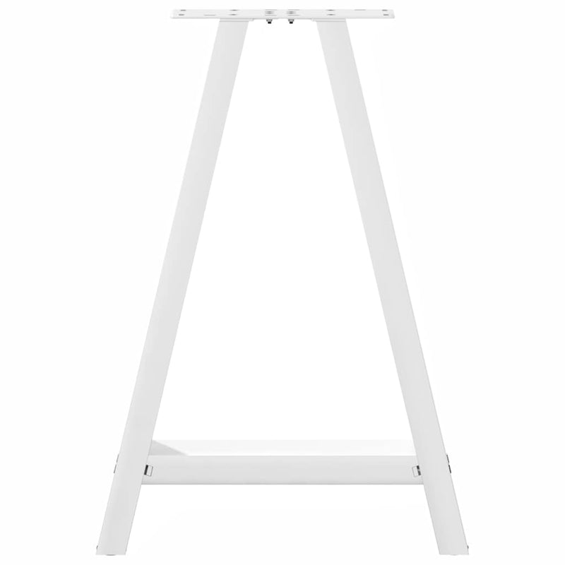 vidaXL 2 db fehér A-alakú étkezőasztal láb 50 x (72-73) cm acél étkezőasztal láb