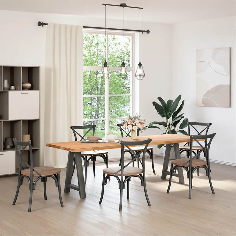 vidaXL 2 db antracitszürke A-alakú acél étkezőasztal láb 50x(72-73) cm