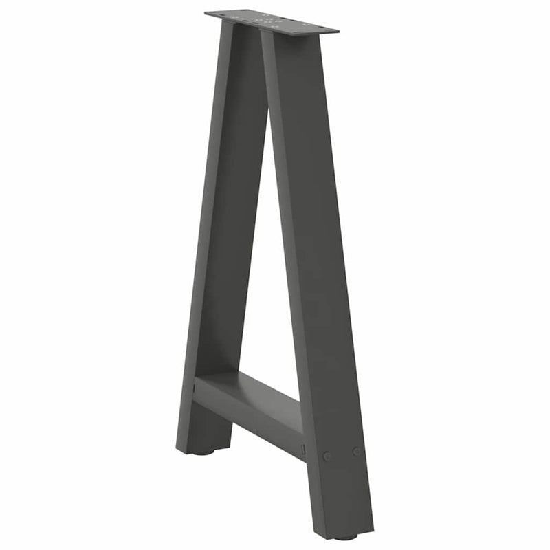 vidaXL 2 db antracitszürke A-alakú acél étkezőasztal láb 50x(72-73) cm