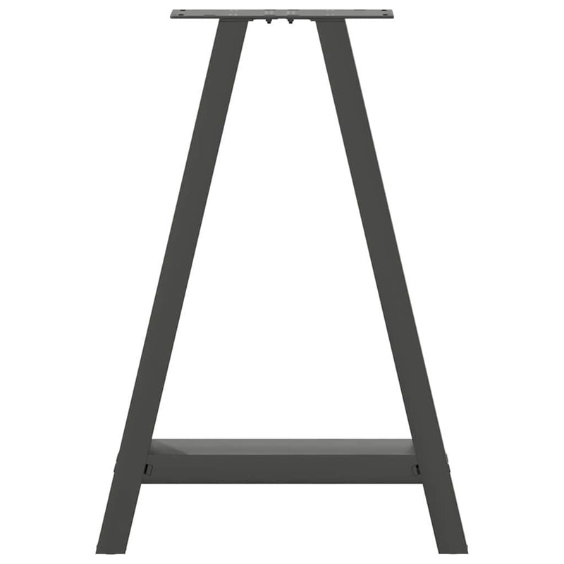 vidaXL 2 db antracitszürke A-alakú acél étkezőasztal láb 50x(72-73) cm