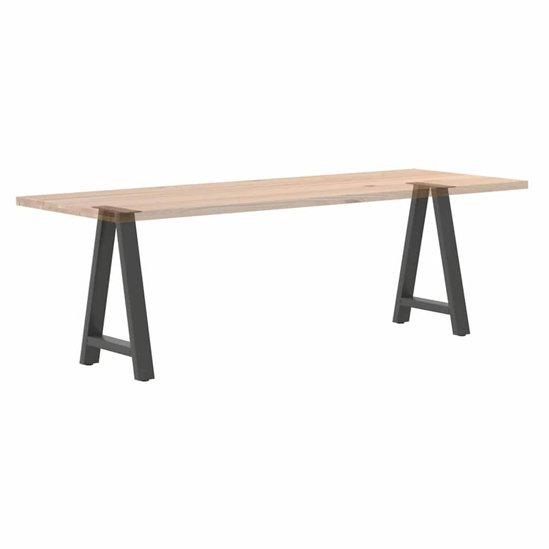 vidaXL 2 db antracitszürke A-alakú acél étkezőasztal láb 50x(72-73) cm
