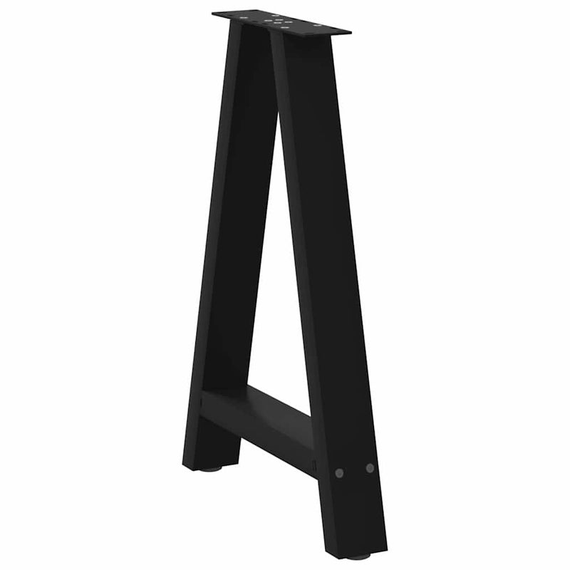 vidaXL 2 db A-alakú étkezőasztal láb fekete 60 x (72-73) cm acél étkezőasztal láb