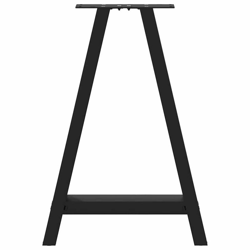 vidaXL 2 db A-alakú étkezőasztal láb fekete 60 x (72-73) cm acél étkezőasztal láb