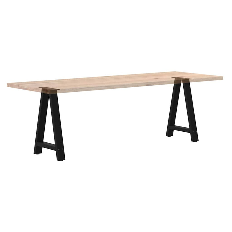 vidaXL 2 db A-alakú étkezőasztal láb fekete 60 x (72-73) cm acél étkezőasztal láb