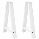 vidaXL 2 db A-alakú étkezőasztal láb fehér 60 x (72-73) cm acél étkezőasztal