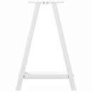 vidaXL 2 db A-alakú étkezőasztal láb fehér 60 x (72-73) cm acél étkezőasztal